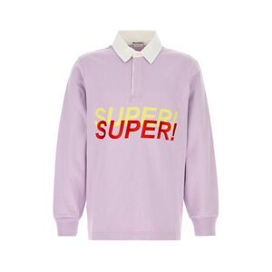 Jw Anderson Men Lilac Cotton Polo Shirt